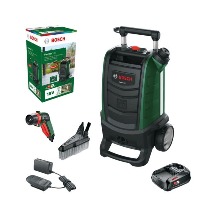 Bosch Home and Garden Cordless Outdoor Cleaner 18V with 1 x 2.5Ah battery and charger