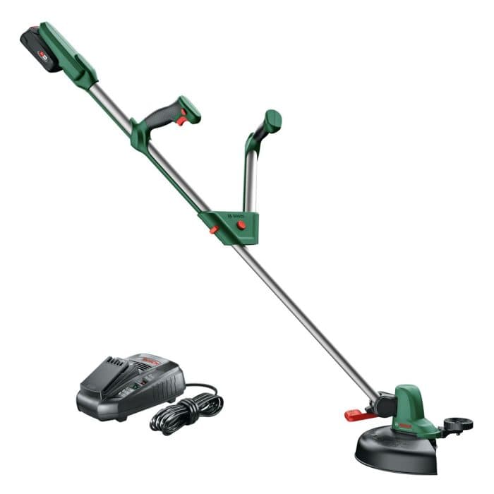 Bosch Home and Garden Cordless Grass Trimmer 18V with 1 x 2.5Ah battery and charger