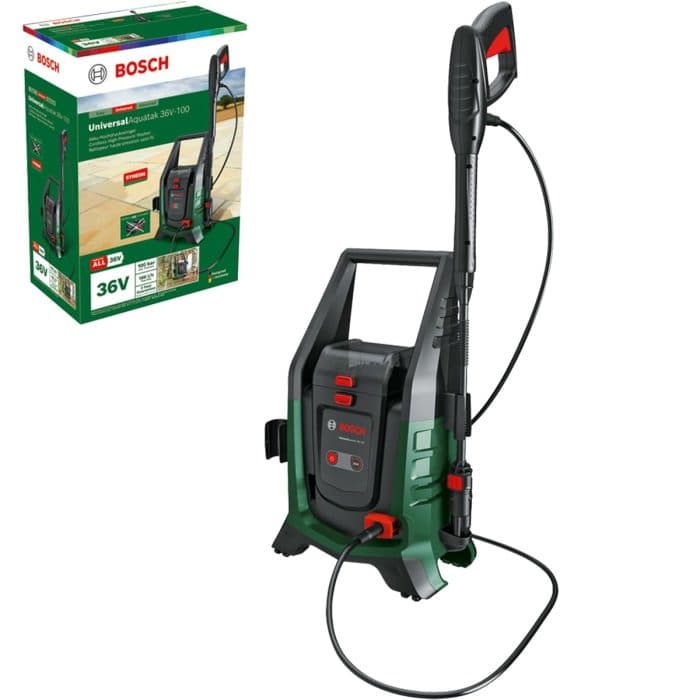 Bosch Home and Garden Cordless High-Pressure Washer 36V 100 Bar UniversalAquatak 36V-100