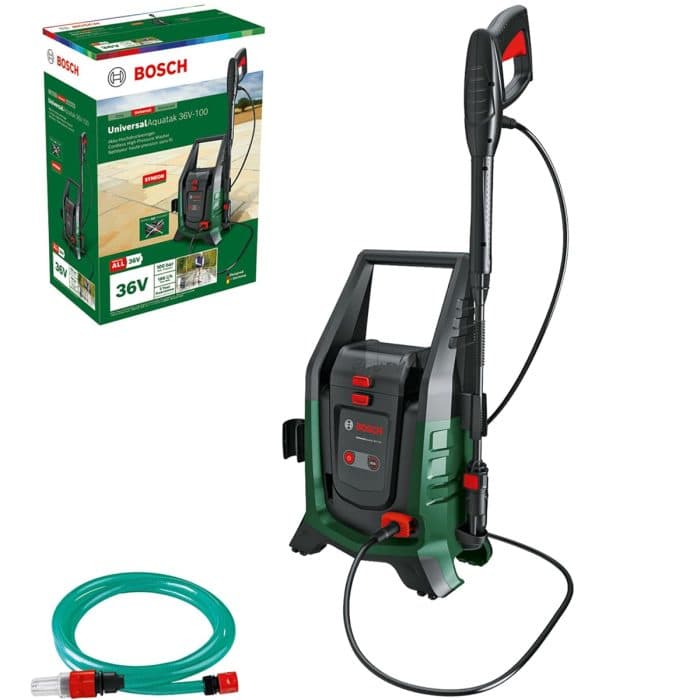 Bosch Home and Garden Cordless High-Pressure Washer 36V 100 Bar with Self-Priming Kit
