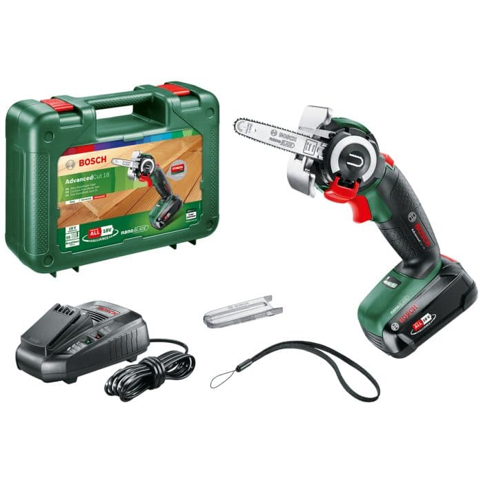Bosch 06033D5171 18V Advanced Cut Cordless Chainsaw With 1 x 2.5Ah Battery, Charger & Case
