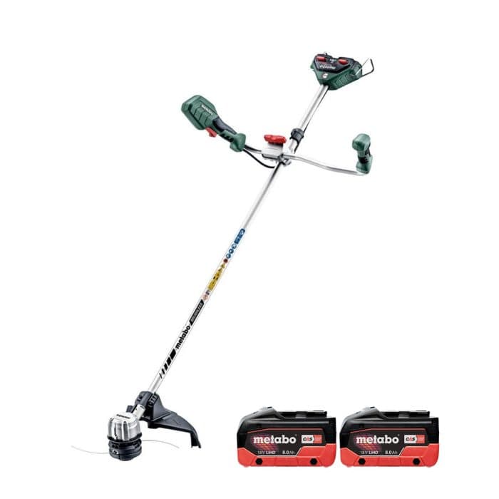 Metabo Brush Cutter Cordless 18V/36V 40cm Brushless FSB 36-18 LTX BL 40, CAS Compatibility With 2 x 8.0Ah LiHD Batteries