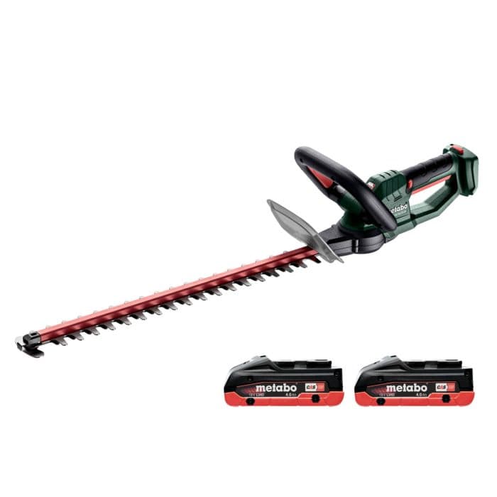 Metabo HS 18 LTX 55 18V Cordless Hedge Trimmer With 2 x 4Ah Batteries
