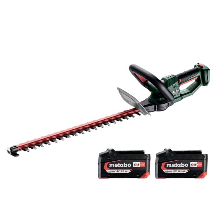 Metabo HS 18 LTX 55 18V Cordless Hedge Trimmer With 2 x 5.2Ah Batteries