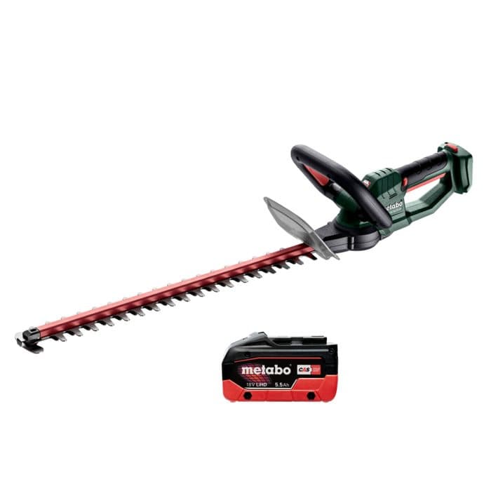 Metabo HS 18 LTX 55 18V Cordless Hedge Trimmer With 1 x 5.5Ah Battery
