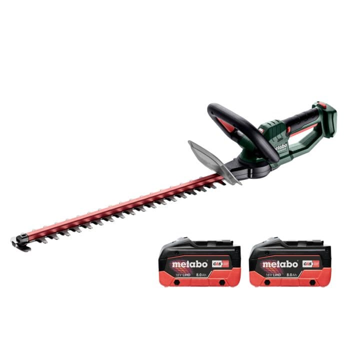 Metabo HS 18 LTX 55 18V Cordless Hedge Trimmer With 2 x 8Ah Batteries