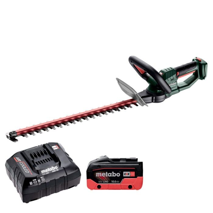 Metabo HS 18 LTX 55 18V Cordless Hedge Trimmer With 1 x 10Ah Battery & Charger