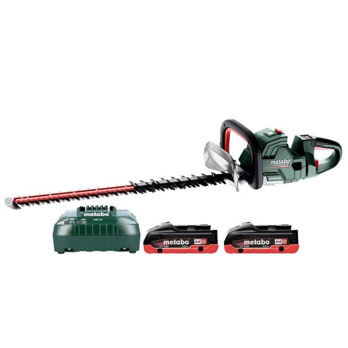 Metabo HS 18 LTX BL 75 18V Cordless Brushless 750mm Hedge Trimmer With 2 x 4.0Ah Batteries & Charger