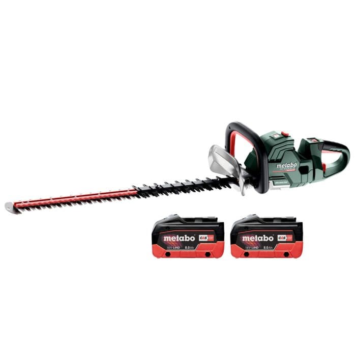 Metabo HS 18 LTX BL 75 18V Cordless Brushless 750mm Hedge Trimmer With 2 x 8.0Ah Batteries