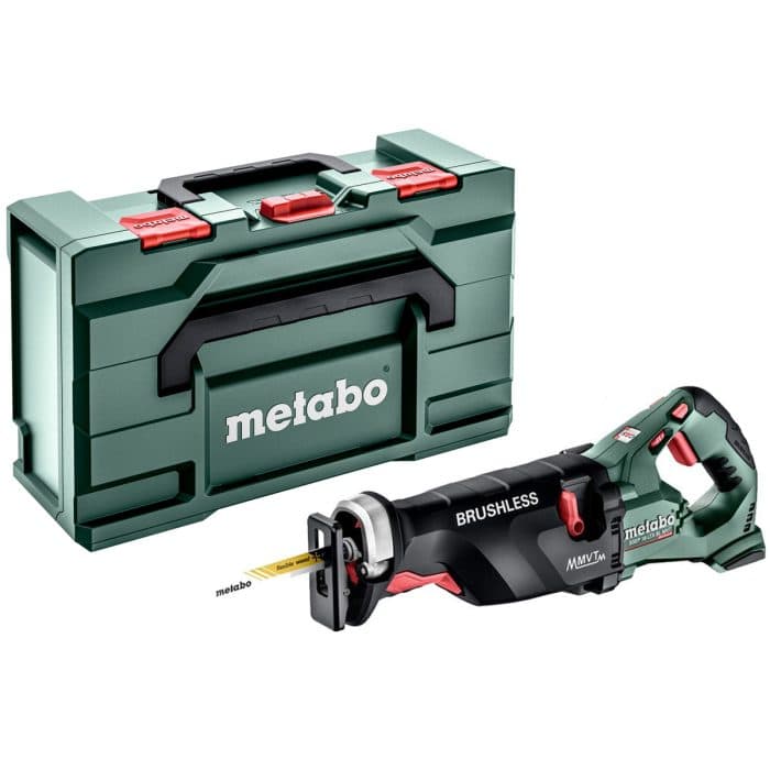 Metabo Sable Saw Cordless 18V 32mm Brushless VibraTech SSEP 18 LTX BL MVT, CAS Compatibility With metaBOX 165 L