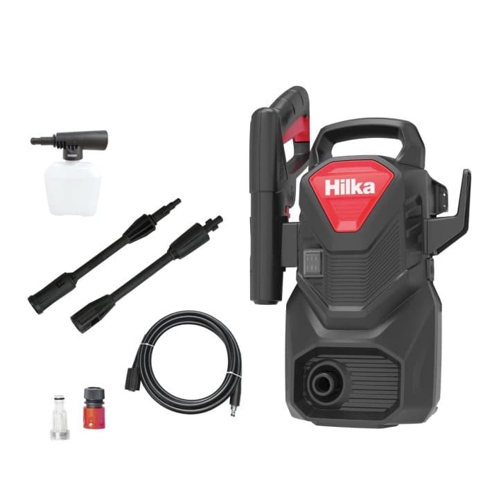 Hilka 1200W 90 Bar Pressure Washer With Foam Bottle