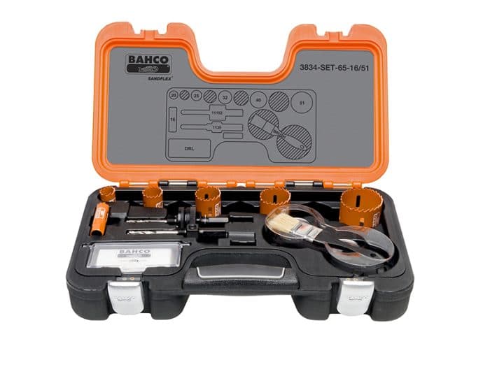 Bahco BAHHSSET1651 Holesaw Set 3834 16/51 Sizes: 16-51mm