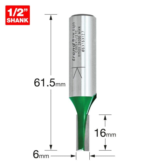 TREND Two Flute Cutter 6mm diameter