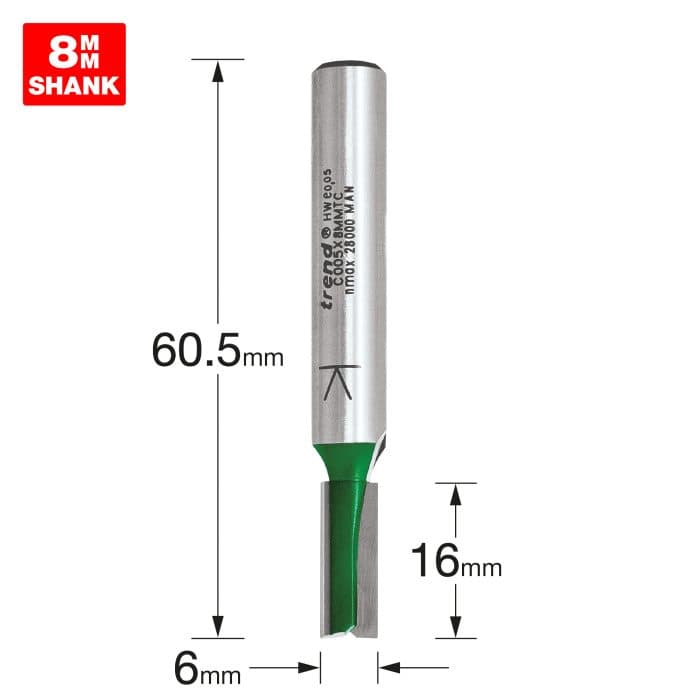 TREND Two Flute Cutter 6mm diameter