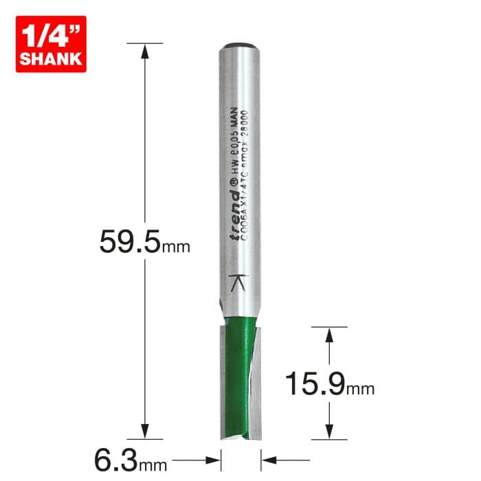 TREND Two Flute Cutter 6.3mm diameter