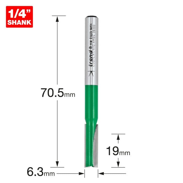 TREND Pocket cutter 6.3mm diameter