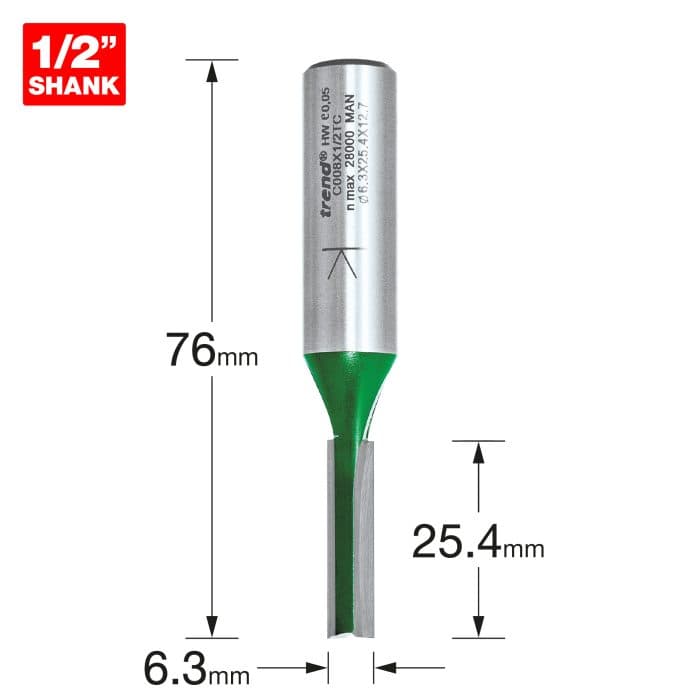 TREND Two Flute Cutter 6.3mm diameter