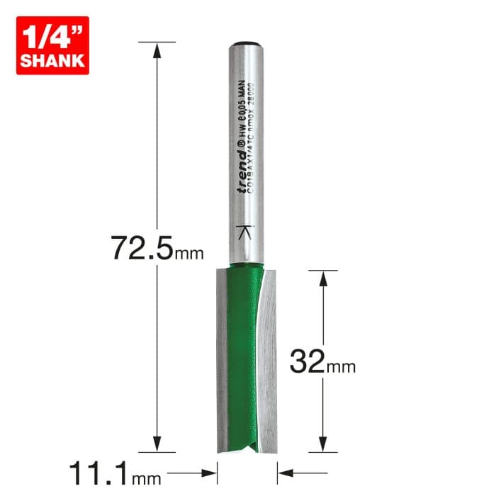 TREND Two Flute Cutter 11.1mm diameter