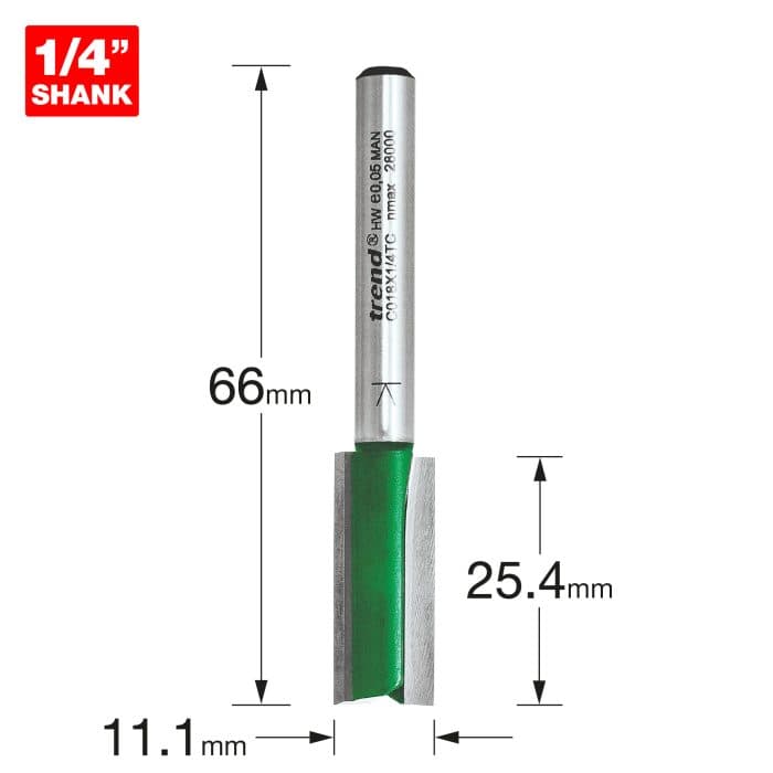 TREND Two Flute Cutter 11.1mm diameter