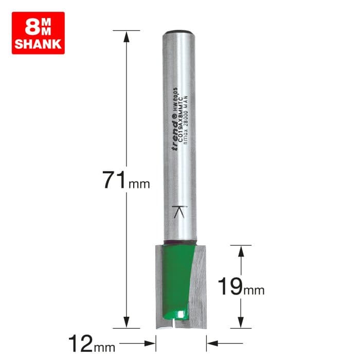 TREND Two Flute Cutter 12mm diameter