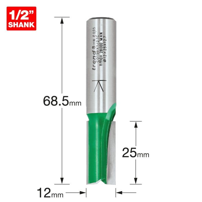 TREND Two flute 12mm diameter