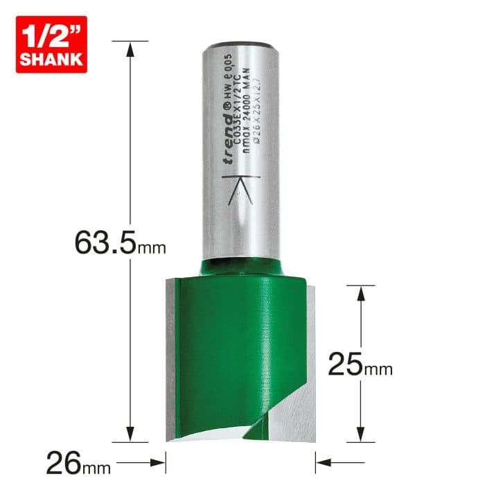 TREND Two Flute Cutter 26mm diameter