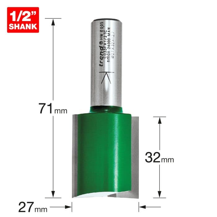 TREND Two Flute Cutter 27mm diameter