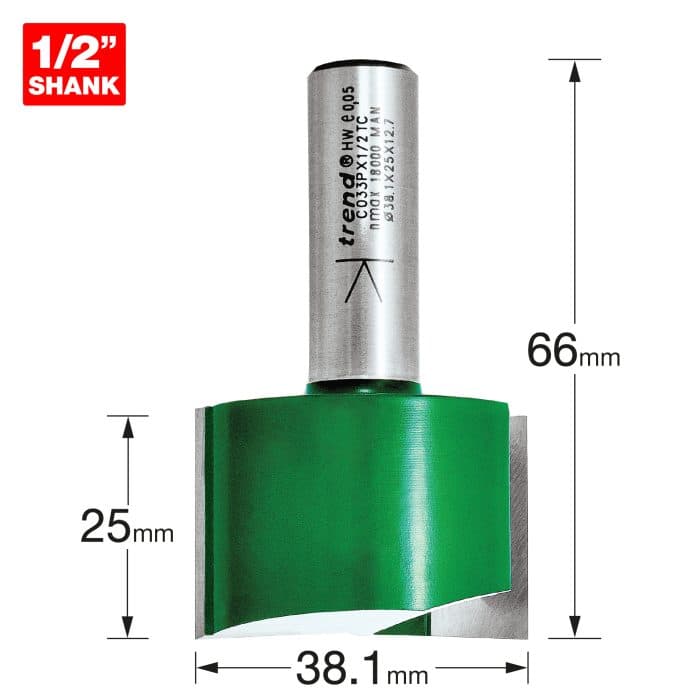TREND Two Flute Cutter 38.1mm diameter