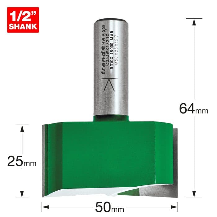 TREND Two Flute Cutter 50mm diameter