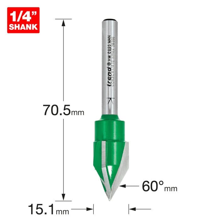 TREND Triple flute engraver angle =60 degrees