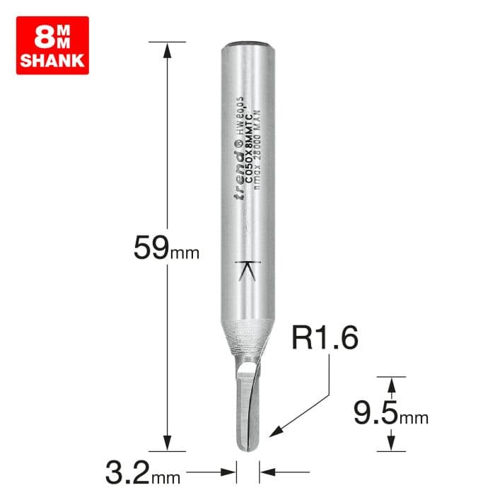 TREND Radius 1.6mm radius x 3.2mm diameter