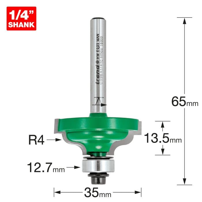 TREND Self guided ogee quirk 4mm radius