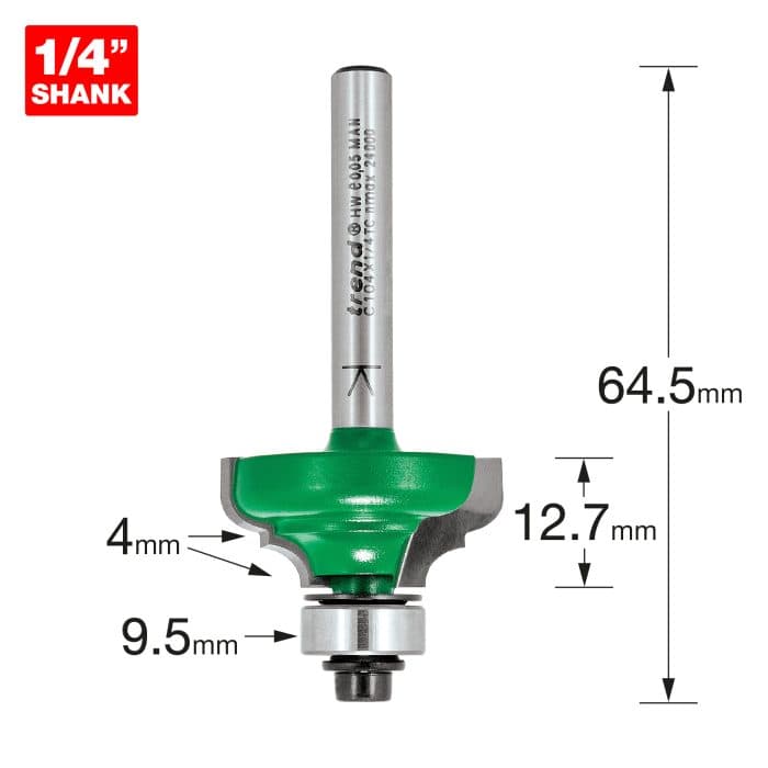 TREND Self guided broken ogee quirk 4mm radius