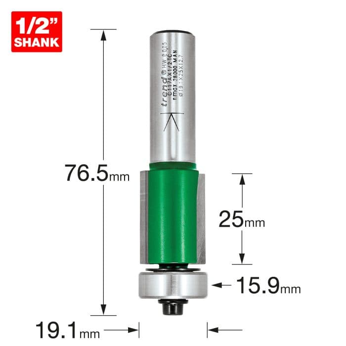 TREND Guided trimmer 19.1mm diameter