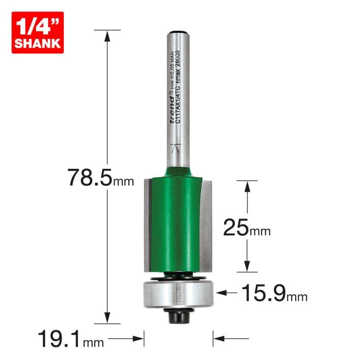 TREND Guided trimmer 19.1mm diameter
