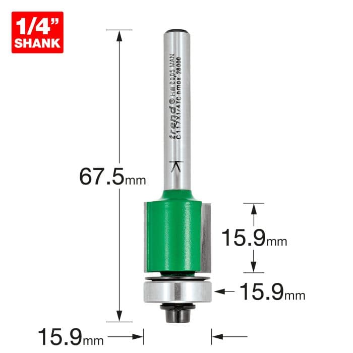 TREND Guided trimmer 15.9mm diameter