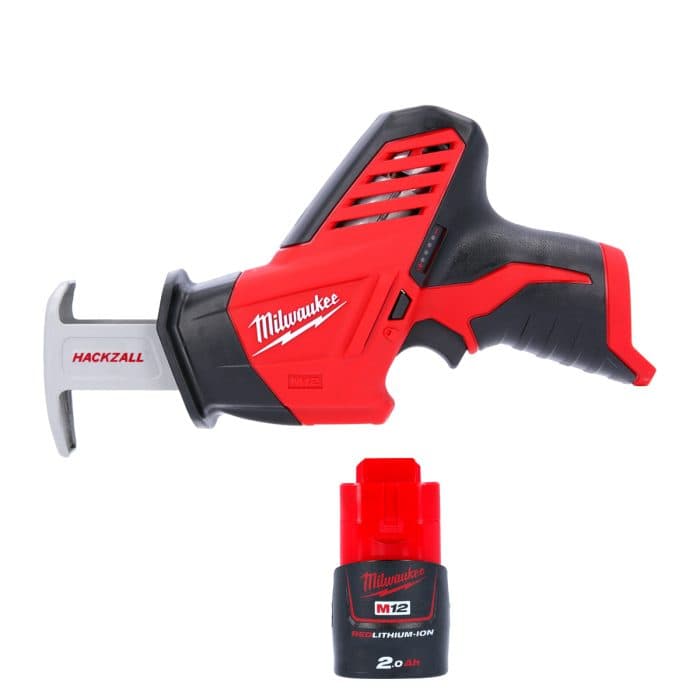 Milwaukee C12HZ 12V Compact Cordless Hackzall / Hacksaw With 1 x 2.0Ah Battery
