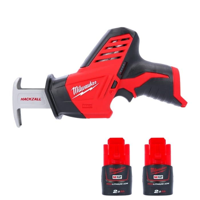 Milwaukee C12HZ 12V Compact Cordless Hackzall / Hacksaw With 2 x 2.0Ah Batteries
