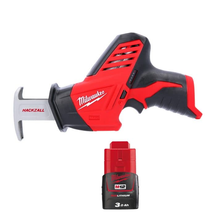 Milwaukee C12HZ 12V Compact Cordless Hackzall / Hacksaw With 1 x 3.0Ah Battery