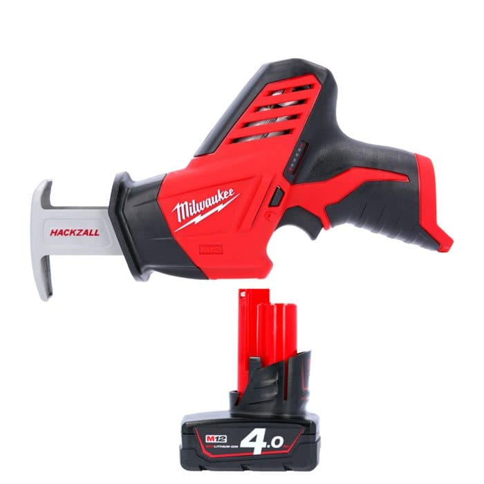 Milwaukee C12HZ 12V Compact Cordless Hackzall / Hacksaw With 1 x 4.0Ah Battery