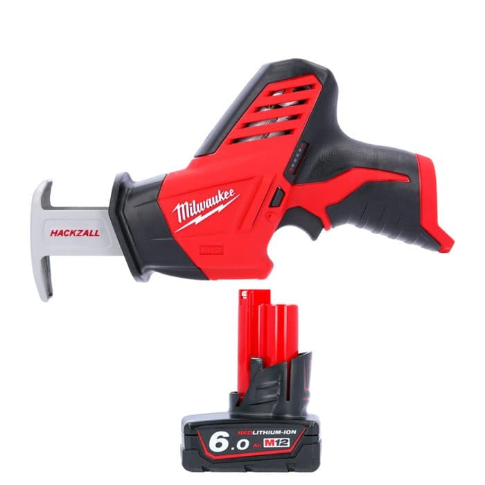 Milwaukee C12HZ 12V Compact Cordless Hackzall / Hacksaw With 1 x 6.0Ah Battery