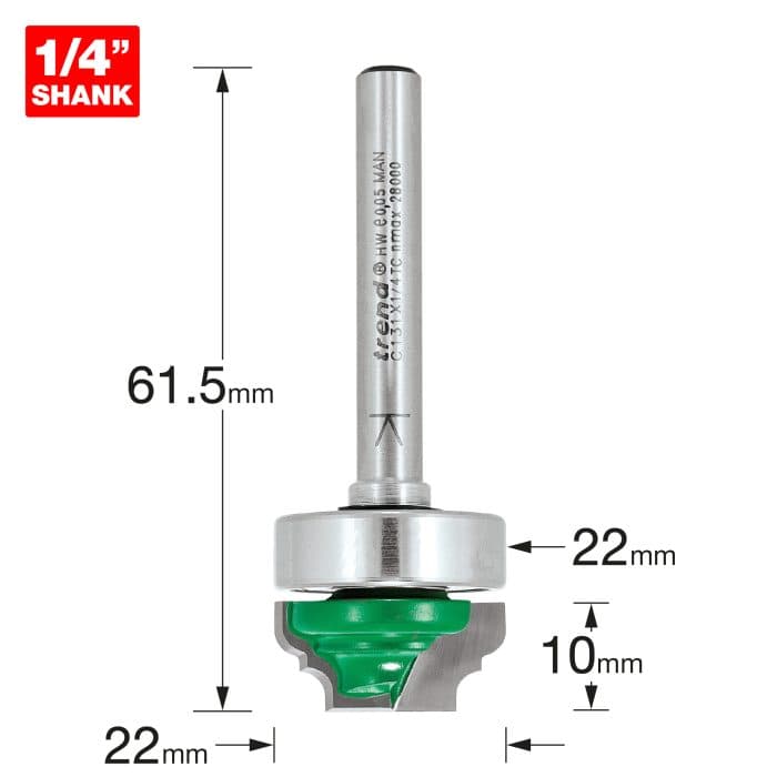 TREND Broken ogee 2.4mm radius