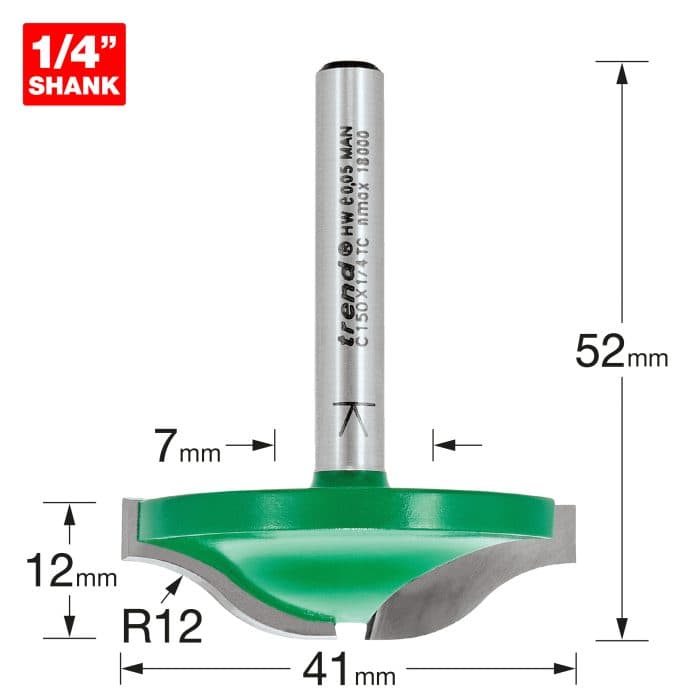 TREND Raised panel 12mm radius x 41mm diameter