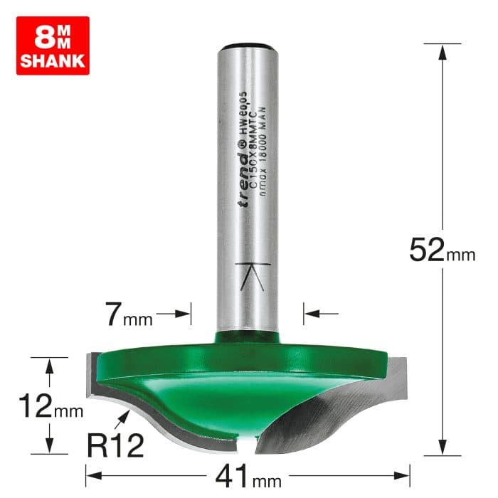 TREND Raised panel 12mm radius x 41mm diameter