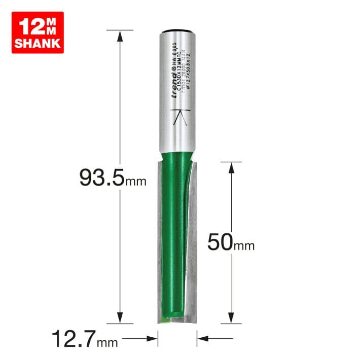TREND Two flute cutter 12.7mm diameter