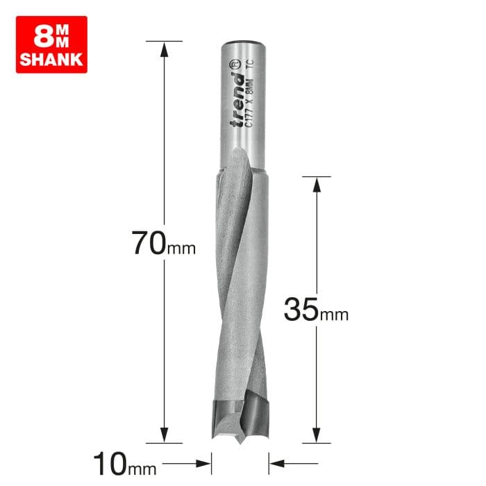 TREND Dowel drill 10mm diameter x 35mm