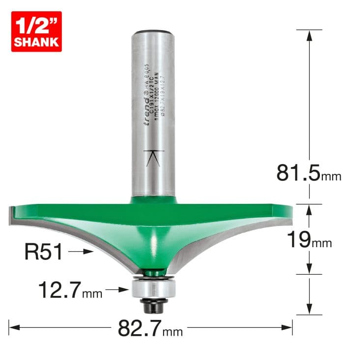 TREND Bearing guided hand rail 51mm radius