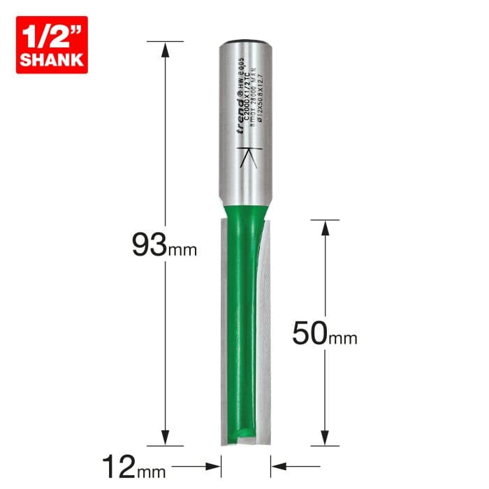 TREND Two flute cutter 12mm diameter