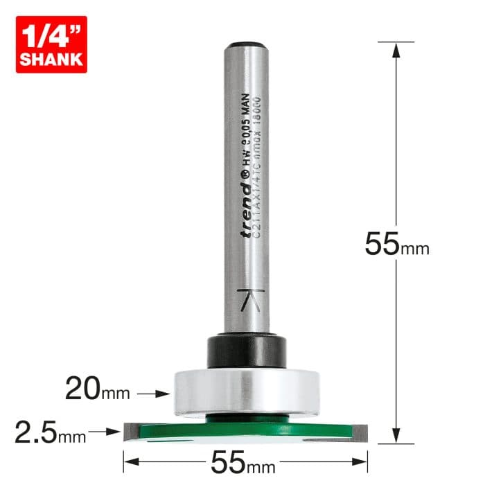 TREND Weatherseal groover 2.5mm x 7mm