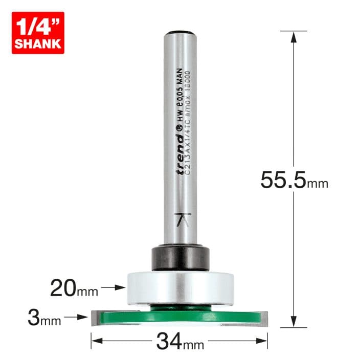 TREND Weatherseal groover 3mm x 7mm